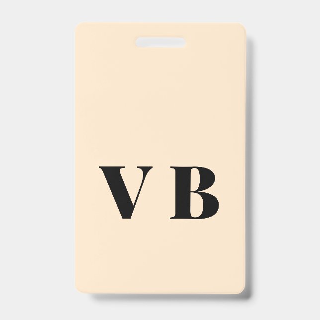 simple minimal solid colour custom pastel custom  ID badge (Front)