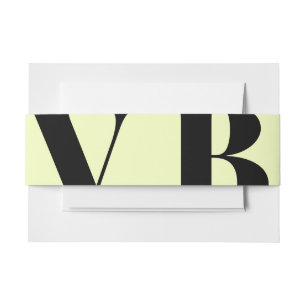 simple minimal solid colour custom pastel custom  invitation belly band