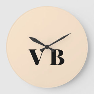simple minimal solid colour custom pastel custom large clock