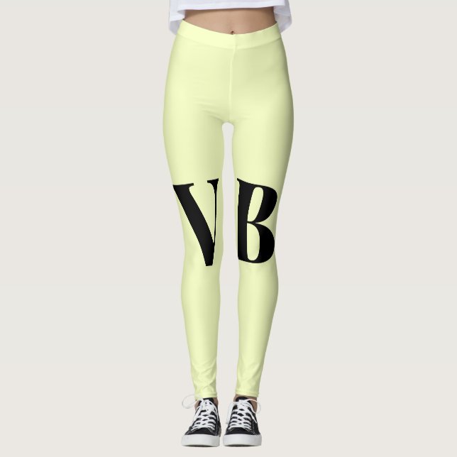 simple minimal solid colour custom pastel custom  leggings (Front)