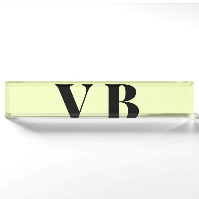 simple minimal solid colour custom pastel custom  nameplate (Front)