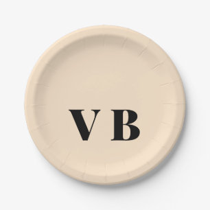 simple minimal solid colour custom pastel custom  paper plate