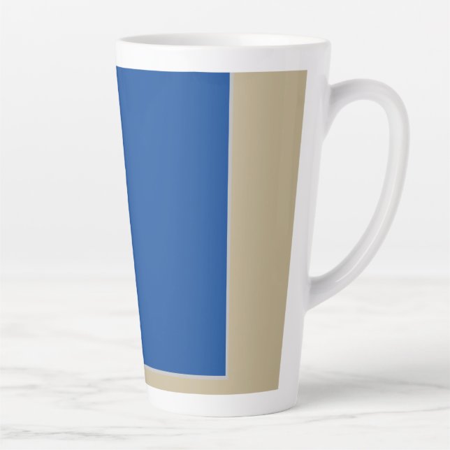 simple minimal solid colour custom   T-Shirt Ceram Latte Mug (Right)