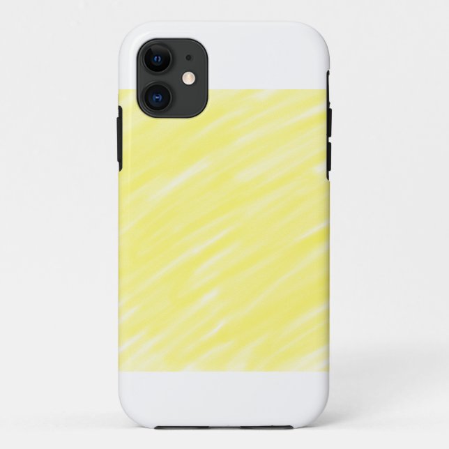 simple minimal solid colour custom yellow pastel a Case-Mate iPhone case (Back)