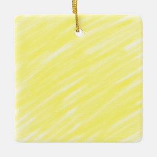 simple minimal solid colour custom yellow pastel a ceramic ornament