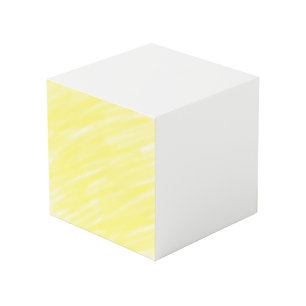 simple minimal solid colour custom yellow pastel a cube