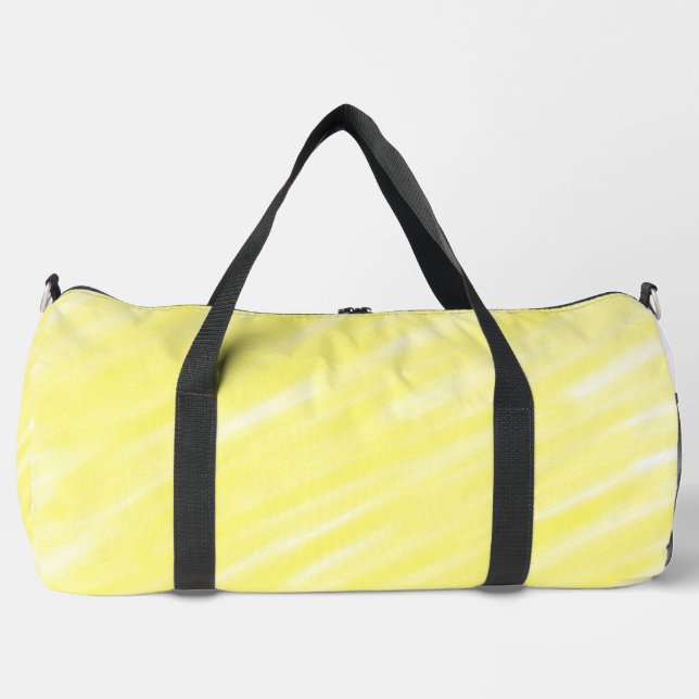 simple minimal solid colour custom yellow pastel a duffle bag (Front)