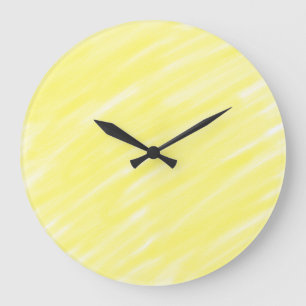 simple minimal solid colour custom yellow pastel a large clock