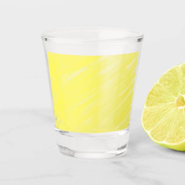simple minimal solid colour custom yellow pastel a shot glass (Front)