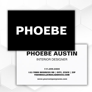 Simple Minimal Stylish Trendy Forest Black Business Card