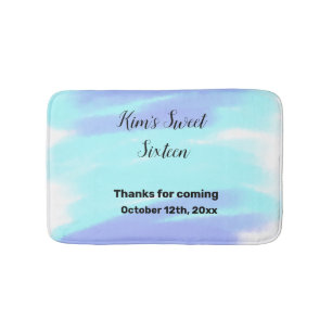 SIMPLE MINIMAL sweet sixteen elegant custom modern Bath Mat