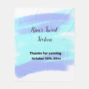 SIMPLE MINIMAL sweet sixteen elegant custom modern Fleece Blanket