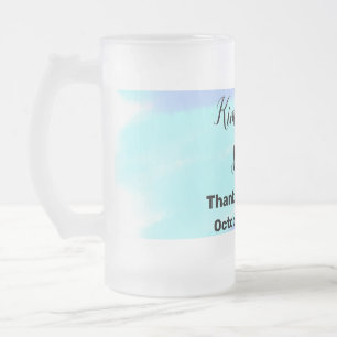 SIMPLE MINIMAL sweet sixteen elegant custom modern Frosted Glass Beer Mug