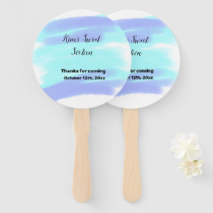 SIMPLE MINIMAL sweet sixteen elegant custom modern Hand Fan