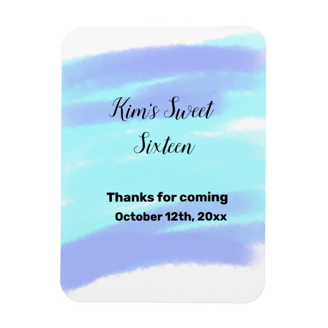 SIMPLE MINIMAL sweet sixteen elegant custom modern Magnet (Vertical)