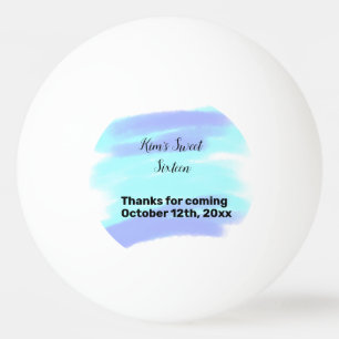 SIMPLE MINIMAL sweet sixteen elegant custom modern Ping Pong Ball