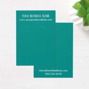 Simple, Minimal Teal Earring Holder Display Cards