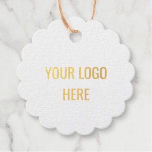 SIMPLE MINIMAL TEXT LOGO HERE CUSTOM LOGO GIFT TAG