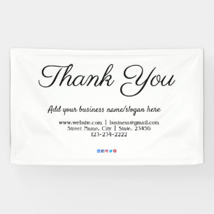 simple minimal text style add your name address ba banner