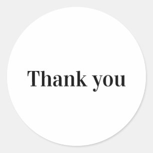 SIMPLE MINIMAL TEXT STYLE CLASSIC ROUND STICKER