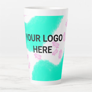 SIMPLE MINIMAL TEXT STYLE GIFT green watercolor  T Latte Mug