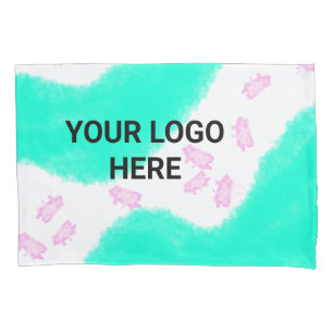 SIMPLE MINIMAL TEXT STYLE GIFT green watercolor T Pillowcase