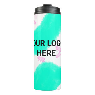 SIMPLE MINIMAL TEXT STYLE GIFT green watercolor T Thermal Tumbler