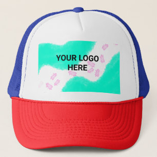 SIMPLE MINIMAL TEXT STYLE GIFT green watercolor T Trucker Hat