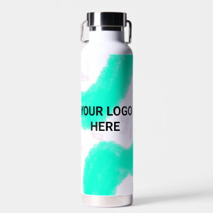 SIMPLE MINIMAL TEXT STYLE GIFT green watercolor T Water Bottle