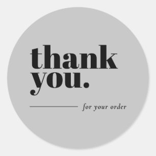 Simple Minimal Thank You Business Sticker