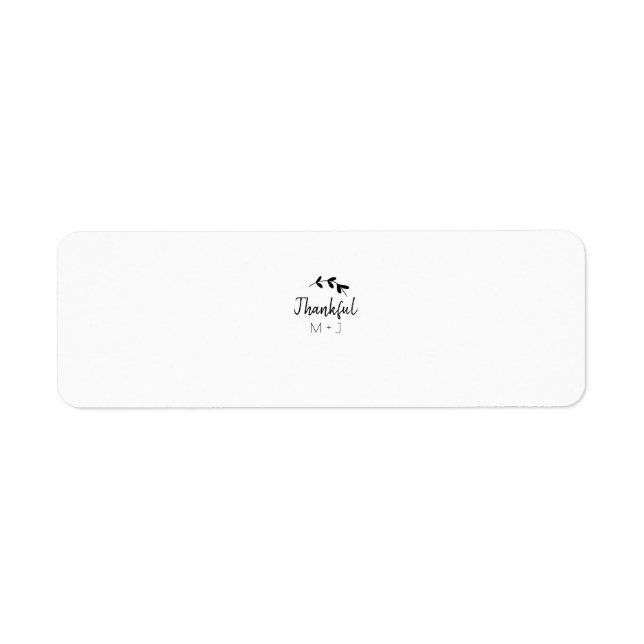 Simple minimal thank you couple name text date cus (Front)