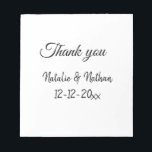 Simple minimal thank you couple name text date cus notepad<br><div class="desc">Design</div>