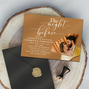 Simple Minimal The Night Before Rehearsal Dinner Invitation