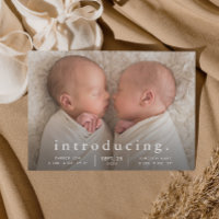 Simple Minimal Twin Photo Birth
