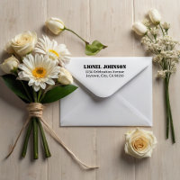 Simple Minimal Typography Stencil Return Address
