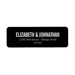 Simple & Minimal Typography Wedding Address Label