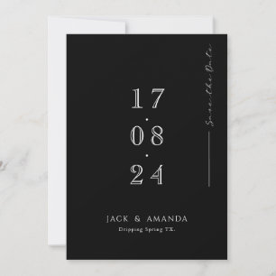 Simple minimal typography Wedding save the date