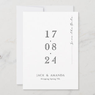Simple minimal typography Wedding save the date