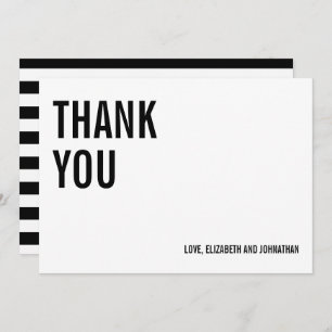 Simple & Minimal Typography Wedding Thank You Card