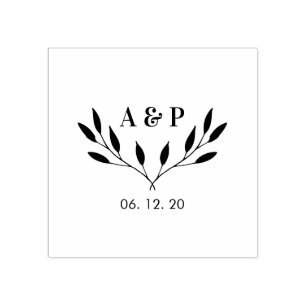 Simple Minimal Wedding Logo / Monogram Stamps