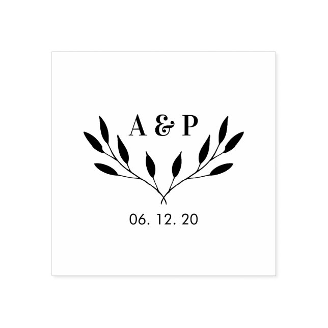Simple Minimal Wedding Logo / Monogram Stamps (Imprint)
