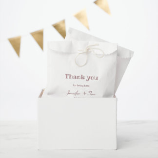 simple minimal wedding thank you  favour bag