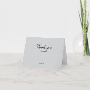 simple minimal white black classic edi bat mitzvah thank you card