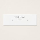 Simple minimal white earring display card