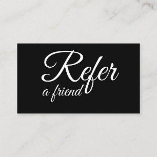 SIMPLE MINIMAL WHITE REFERRAL CARD