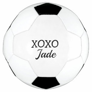Simple minimal xoxo love add your text name throw football