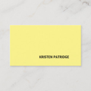 SIMPLE MINIMAL YELLOW MODERN TRENDY SINGER BUSINESS CARD