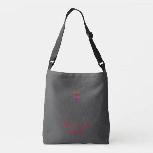 simple minimale design add your logo text large crossbody bag