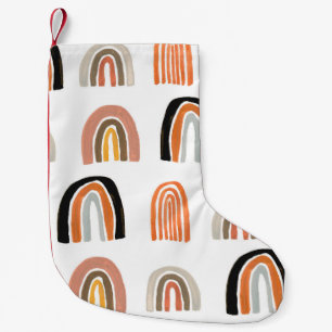 Simple minimalism seamless pattern with gouache pa small christmas stocking
