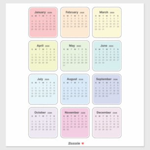 Simple Minimalist 2026 Calendar Monthly
